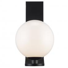 Trans Globe 51571 BK - 1LT SCONCE-10" WHITE GLOBE-BK
